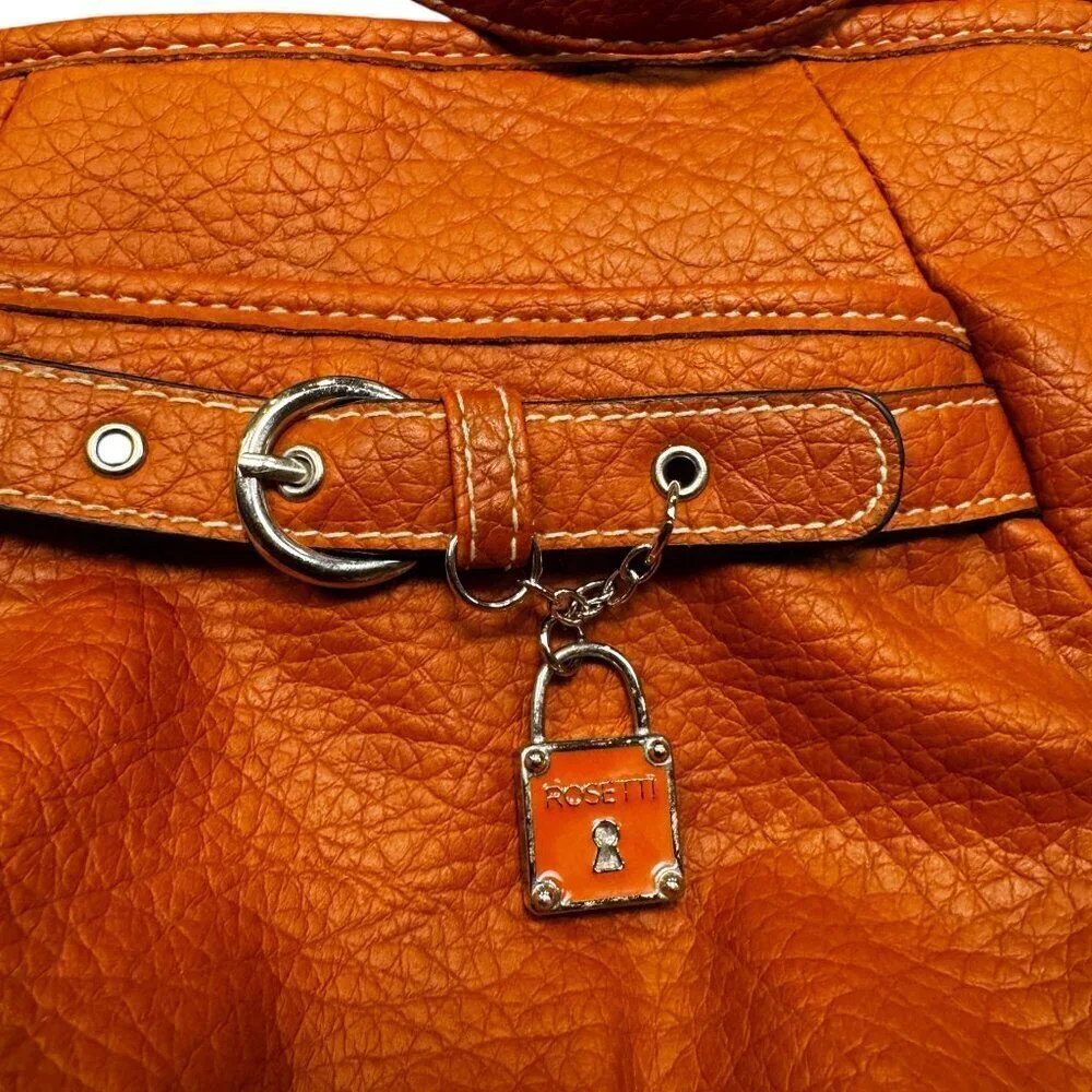 Vintage Rosetti Orange Leather Crossbody Bag